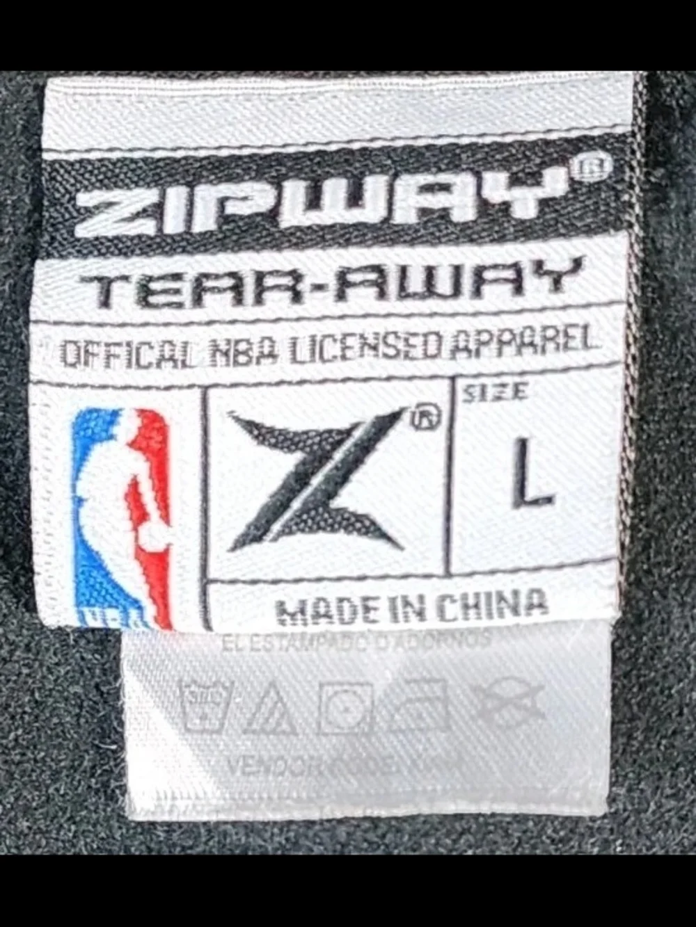 NBA Men's LA Clippers Zipway Black/Red Brushed Tricot Full-Zip Jacket Size L